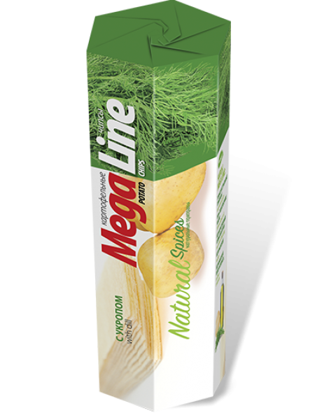 Чипсы картофельные MEGALINE с укропом 100г*20 Чипсы картофельные MEGALINE с укропом 100г*20